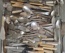 120 Piece Set of Vintage & Antique Cutlery