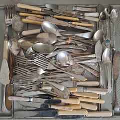 120 Piece Set of Vintage & Antique Cutlery
