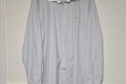 mens Tommy Hilfiger long sleeve shirt Size Large 80' two ply custom fit