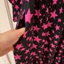 Scamp & Dude black pink stars tie neck maxi dress size 10 Image 3