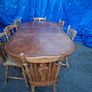 Pine Table with 7 Chairs Image 7