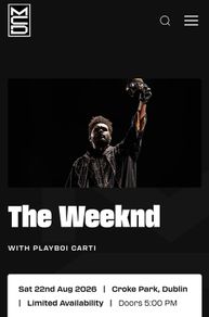 The Weeknd, 2x seat Tickets
