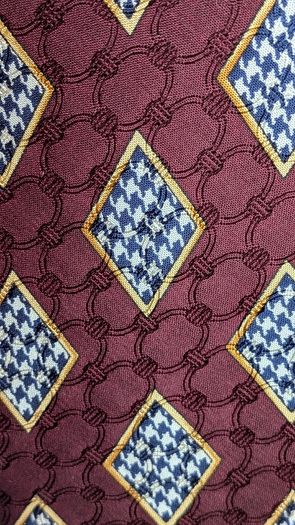 Christian Dior Monsieur Tie Burgundy Silk Geometric Handmade Designer