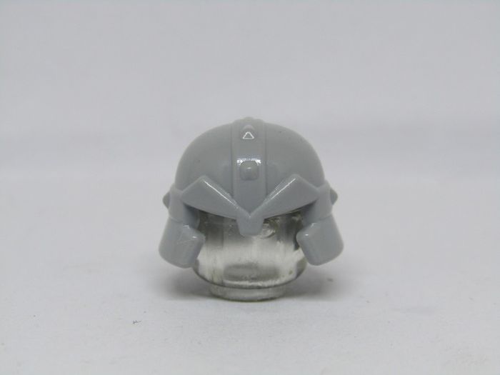 LEGO Castle Knights Dwarf Miner Minifigure Helmet Prototype Flat Gray Unreleased Colour Very Rare And Hard To Find Set 61848