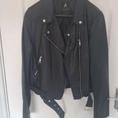 Leather look black jacket