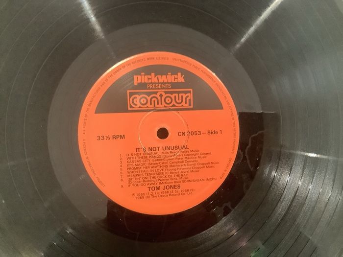 The Tom Jones LP it's not unusual