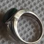 Vintage solid sterling silver malachite ring Image 4