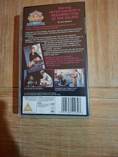 Doctor Who VHS Resurrection of the Daleks in very good condition