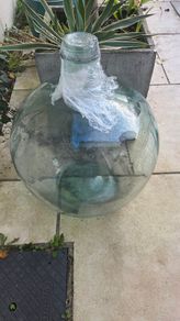 Rare Early 1900s Glass Petrol Pump Vessel / Carboy