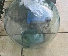 Rare Early 1900s Glass Petrol Pump Vessel / Carboy