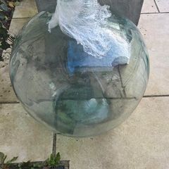 Rare Early 1900s Glass Petrol Pump Vessel / Carboy