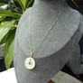 14ct Gold Mother of Pearl Pendant and 9ct Gold Chain Necklace. Chinese Character Design. Image 10
