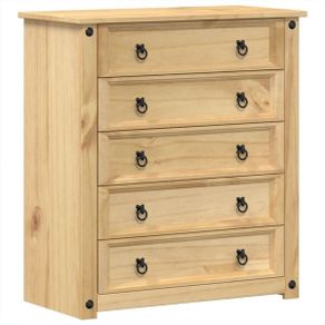Chest of Drawers "Corona" 80x40x89 cm Solid Wood Pine