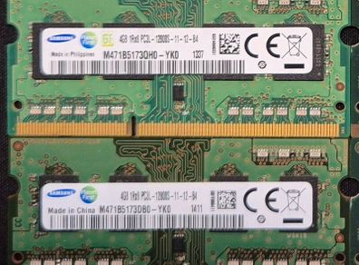 2 X 4gb Samsung Ddr3 Laptop Ram Sodimm