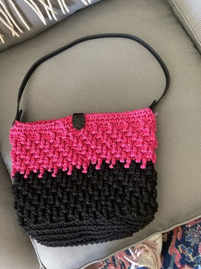Handmade crochet macrame shoulder bags