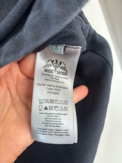 Mos Mosh denim embroidered overcoat