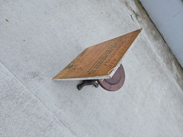 Wooden industrial safety sign