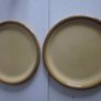 Vintage  1970s Granville design TG Green retro stoneware glazed plates. The plates are as follows- six 10.5" plates (4 in very good condition; 2 have very minor scrapes)--six 9.5" plates ( 3 in very good condition ; 1 chip on base; 2 marks on front and ch Image 4