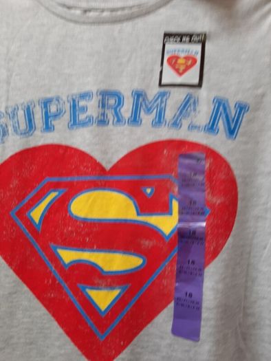 New superman Adult tee shirt tag attached
