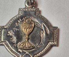 sterling silver communion medal