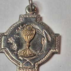sterling silver communion medal