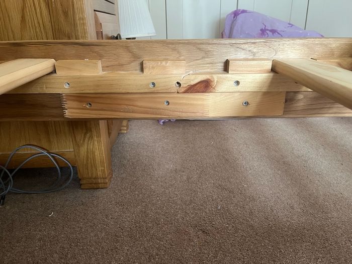 Solid wood bed frame