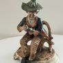 Large Vintage Italian Capodimonte Style Figurine. Hand Finished. Seated Gentleman with Pipe.  31cm . Made in Italy Image 8