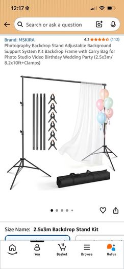 Photography backdrop stand kit