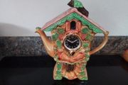 Swinside Ceramic Swiss Clock Novelty Teapot