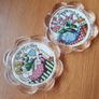 Handmade Cross Stitch Embroidered Display Coasters Image 9