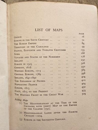 A History Of Europe.  From The Earliest Times To The Present.  By Bede Jarrett, O.p. First Edition 560 Page Hardback In Good Condition.  See Photos For Same.
