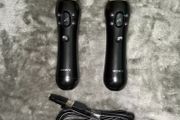 2x Sony PlayStation Move Motion Controllers PS3 PS4 PSVR with Charging Cable