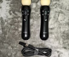 2x Sony PlayStation Move Motion Controllers PS3 PS4 PSVR with Charging Cable