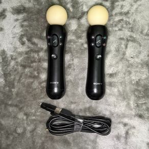 2x Sony PlayStation Move Motion Controllers PS3 PS4 PSVR with Charging Cable