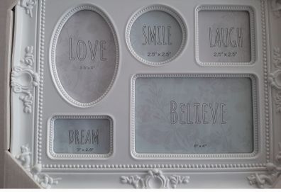 New white multi frame photos holds 5 photos