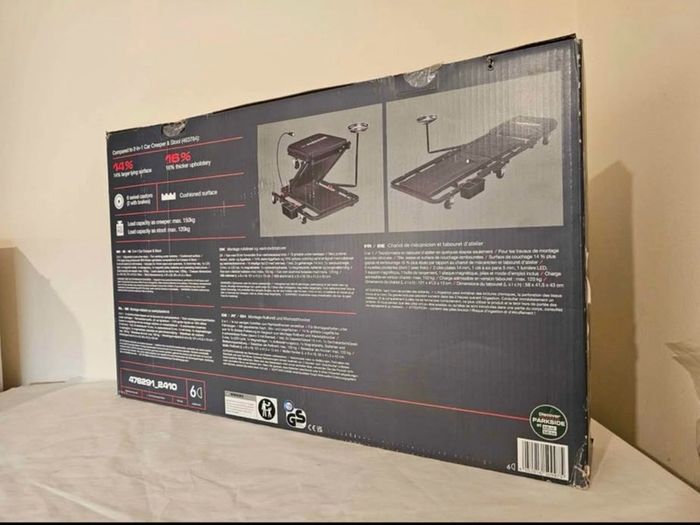 parkside 2 in 1 car Creeper & stool brand new
