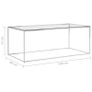 Coffee Table Silver 120x60x45 cm Stainless Steel and Glass Image 4