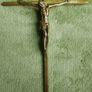 Vintage Bronze Wall Cross - Religious Christian Crucifix Image 2