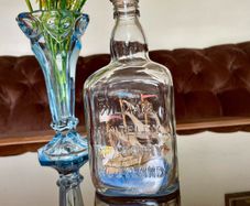 Vintage Crafted Tall Ship in a Pitlochry House of Lords Whisky Bottle 1960 s