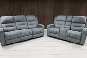 Titan Grey Fabric Recliner Sofa Set