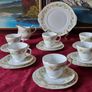 20 Piece Duchess Greensleeves Pattern Bone China Gold Gilt Tea Set For 6 Person Setting Made in England Image 6