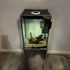 Fish tank with modern stand stainless steel 95 litre
