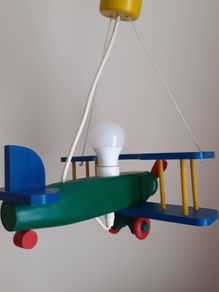 Wooden aeroplane ceiling light