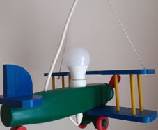 Wooden aeroplane ceiling light