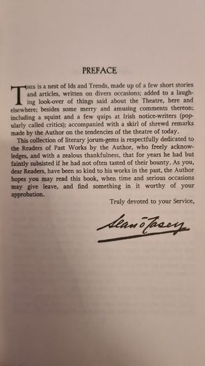 Sean O Casey Selected Writings. The Green Crown 1987. Paperback In Good Condition. .