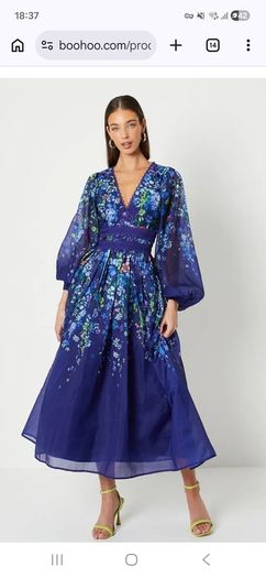 Brand new Coast  Organza Floral Placement Lace Trim Midaxi Dress