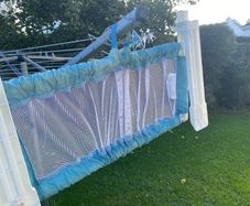 blue bed rail cot side portable