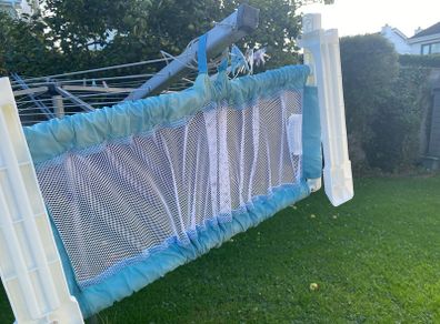 blue bed rail cot side portable