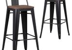 Matte Black Kitchen Bar Stools x2
