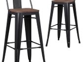 Matte Black Kitchen Bar Stools x2
